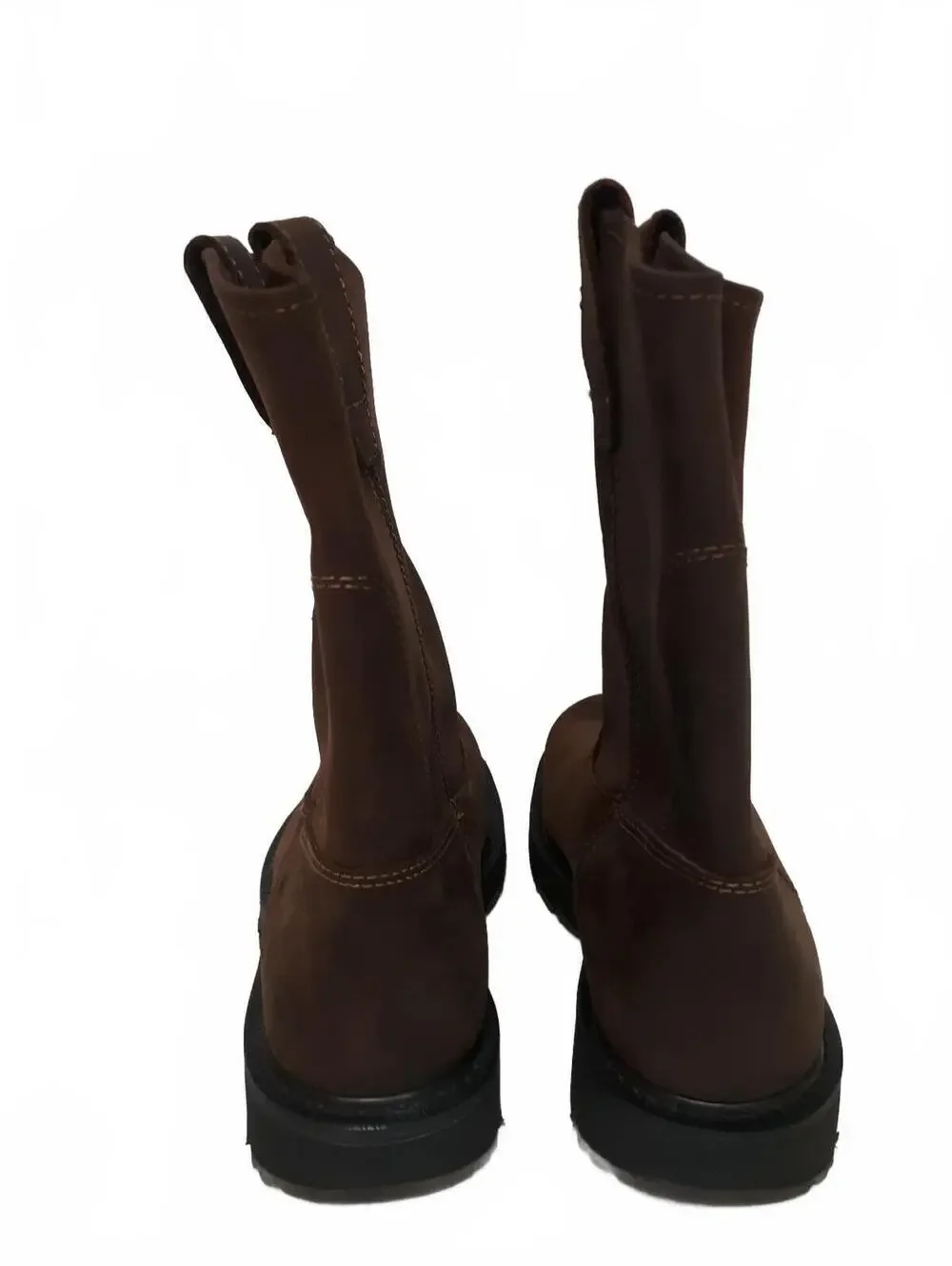 Wolverine DD Work Wellington Boots Men's 10M W04727 Brown Leather Pull On
